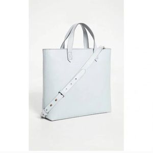 Madewell Leather The Ziptop Transport Tote - Gray